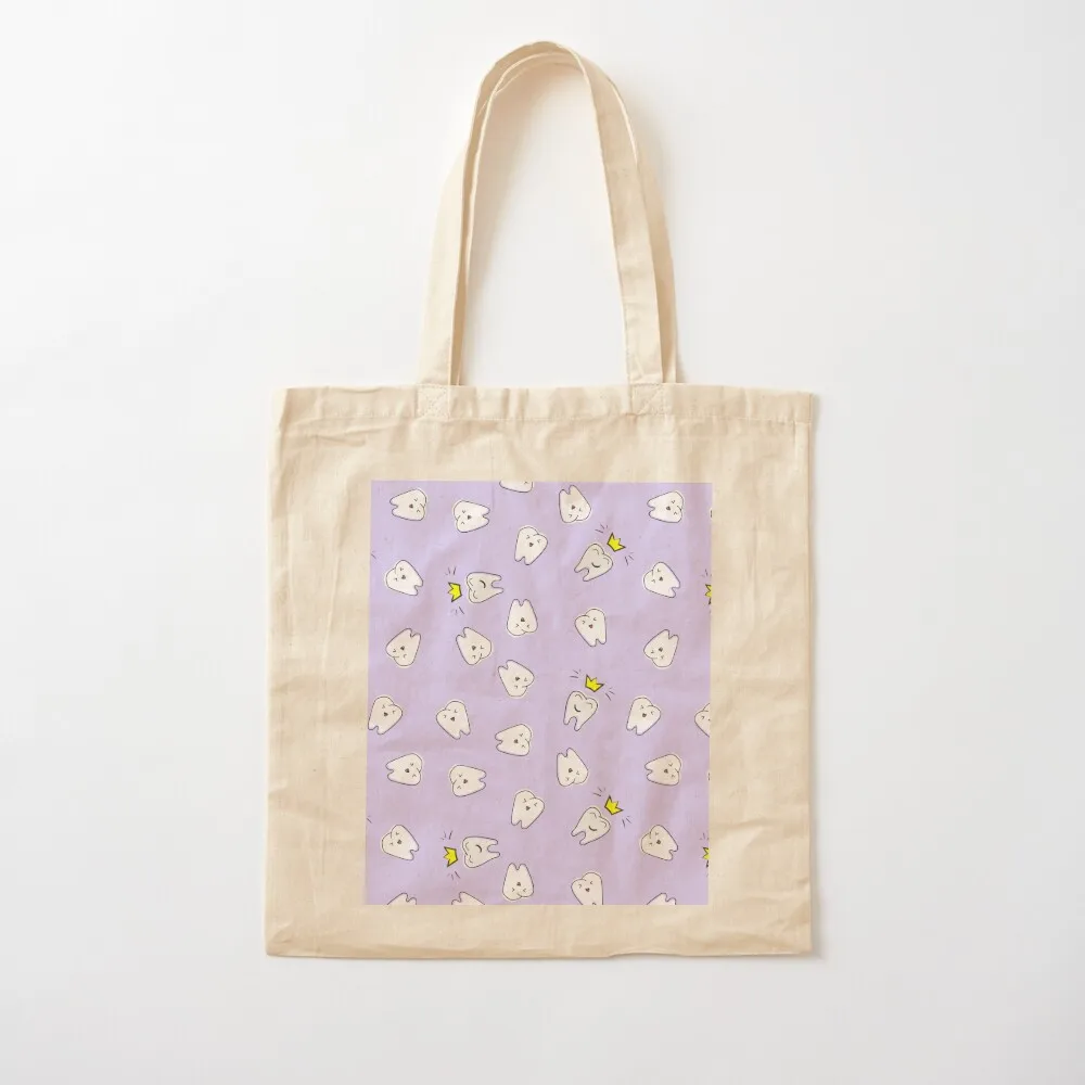 Tooth dentist nursery print violet Tote Bag personalized tote Women's handbag bag for beach Beach bag