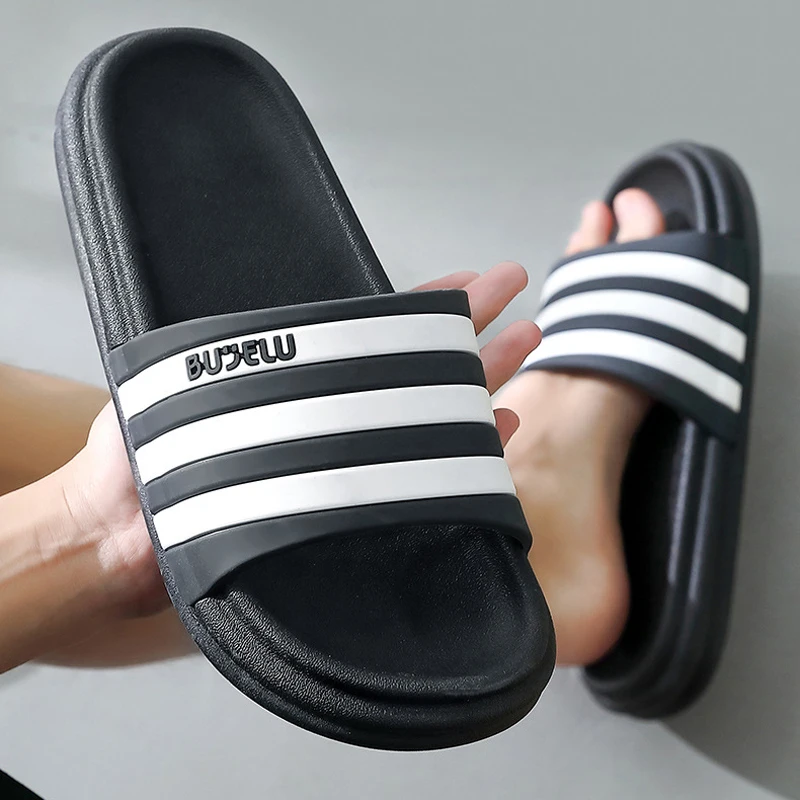 

House Slipper Woman Striped Cloud Summer Sandal Men Flip Flops Beach Non Slip Soft Sole Bathroom Home Shoes Female Male 2024 New