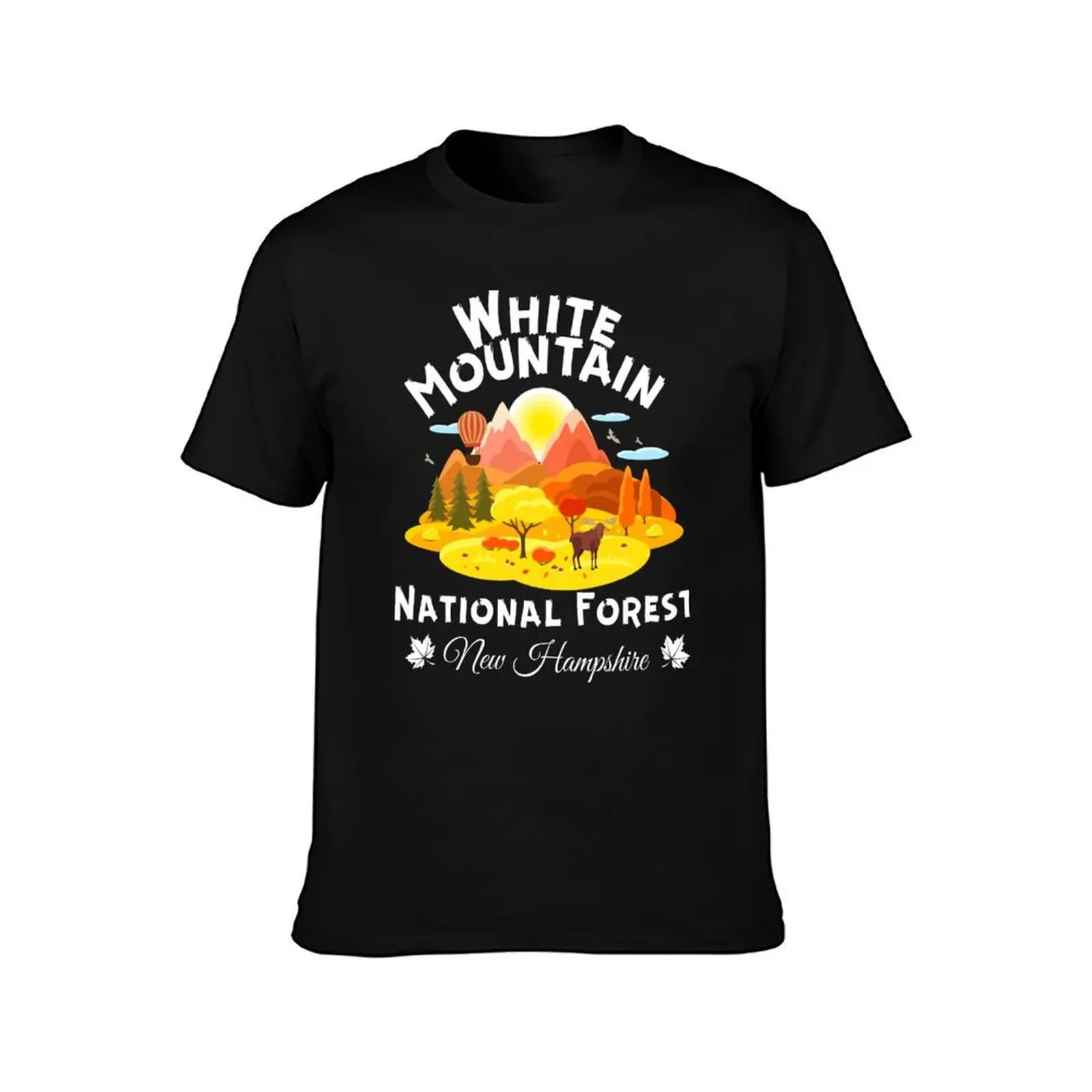 White Mountains New Hampshire T-Shirt Summer Casual Cotton Tee Oversized Streetwear Tops Vintage Graphic Print 100% Cotton