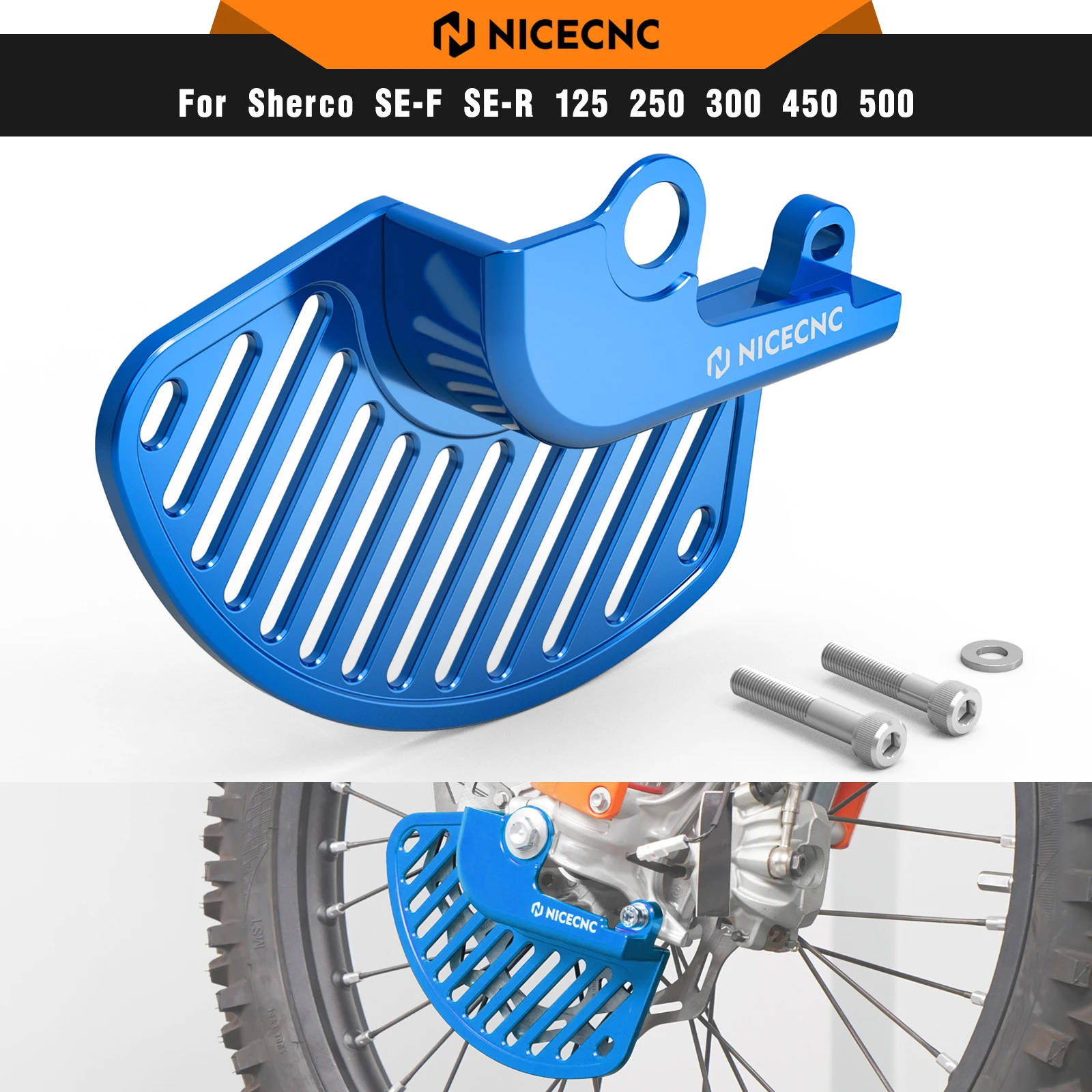 

NICECNC For 2021-2024 Sherco SE 125 250 300 Factory SE-F 250 300 450 Factory SE-R SEF-R 250 300 Front Brake Disc Guard Protector