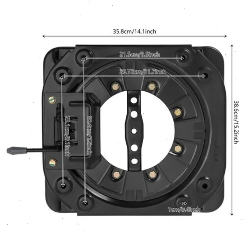 360 ° قاعدة دوارة للمقعد، فولاذ متين ملفوف على البارد، 4 أوضاع قفل، سهلة التركيب لسيارات الشاحنات التجارية #2