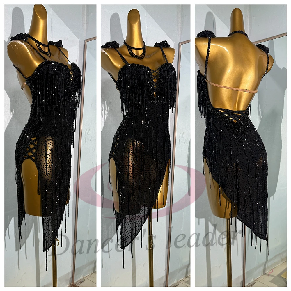 Latin Dance Costume AB Stone Female Adult Children High end Customized Black Dress Samba Performance Dress - AliExpress Latin Dance Costume AB Stone Female Adult Children High end Customized Black Dress Samba Performance Dress - AliExpress