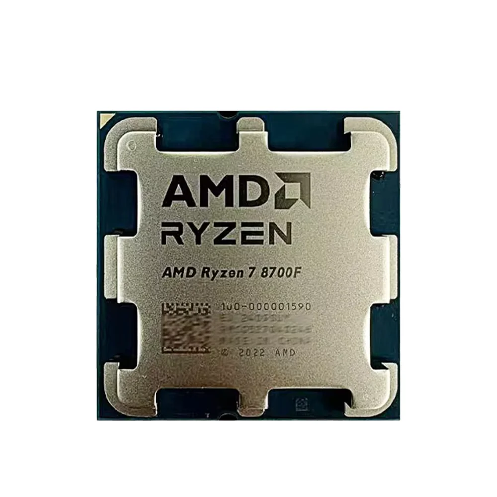 معالج ألعاب AMD Ryzen 7 8700F 8-Core 16-Thread 4NM L3=16M 4.1 جيجا هرتز 65 وات جديد R7 8700F DDR5 مقبس AM5 ولكن بدون مروحة