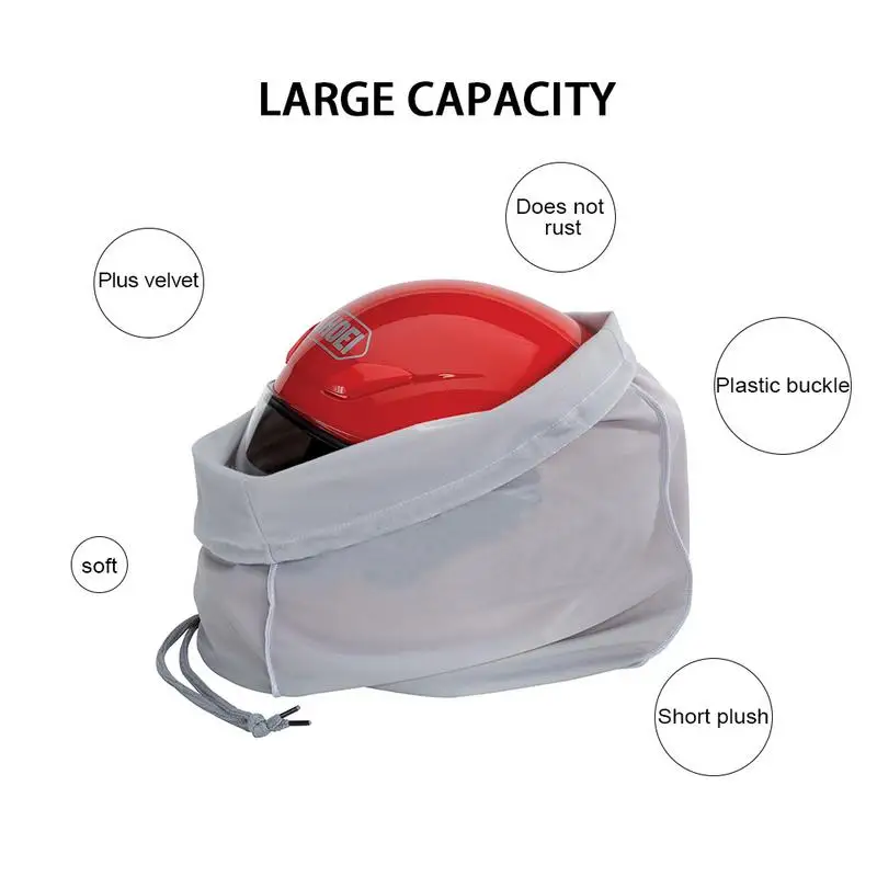 Waterproof Motorcycle Helmet Bag Equipment Bag Oversized Super Soft Short Plush White Storage Bags