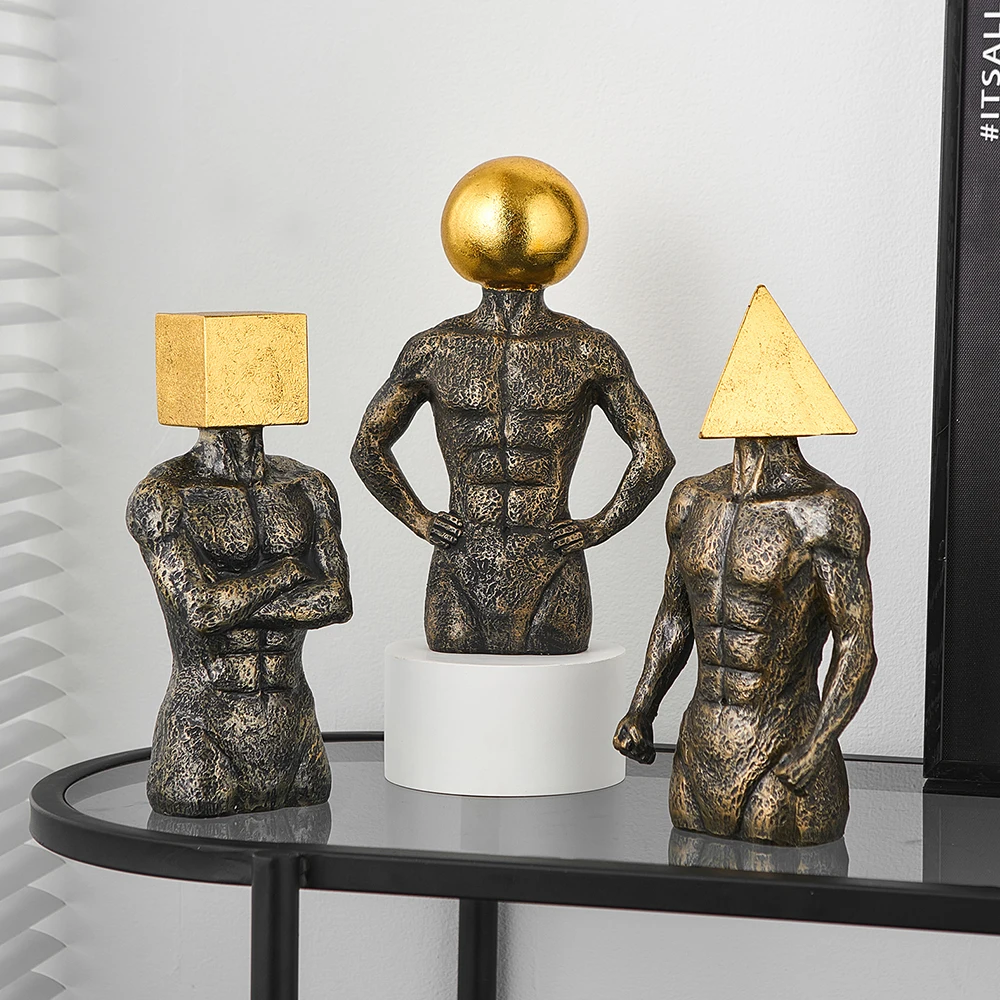 

Nodic Home Decor Abstract Statue Sculpture Living Room Decoration Desk Collection Bookshelf Creative Sculpture Figurine