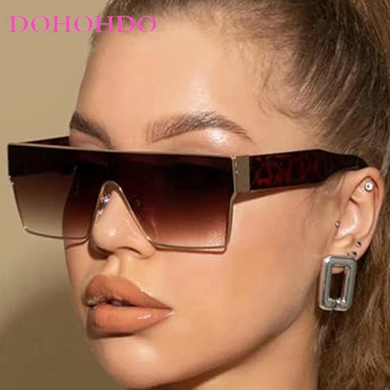 

Brand Designer Oversized Square Windproof Goggles Sunglasses Men Women Punk Vintage Travel Cycling Outdoor Sports Shades UV400