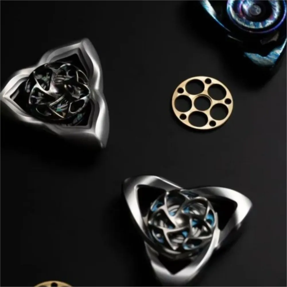 Bright Blood EDC Decrypt Fidget Spinner Lock DIY Accessories 24.5mm Stress Relief Toy Fidget Toy Adults Anxiety Relief Gadget