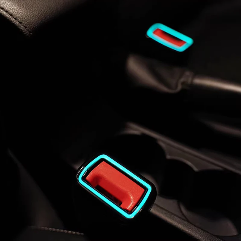 LED Seat Belt Buckle Ambient Light For BMW 3 5 6 7 Series X3 X4 X5 X6 X7 Safety Buckle Decoration Sync Lighting Accessories