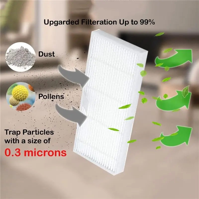 AT02-20PCS Washable Hepa Filter Replacement Parts For Midea VCR04W Robot Vacuum Cleaner Accessories Filters