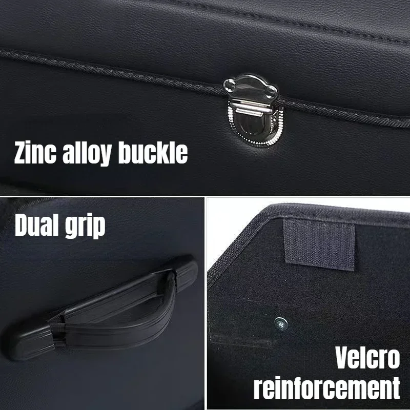 منظم صندوق السيارة منظم صندوق السيارة لسيارات الدفع الرباعي حاوية البضائع الجلدية المقاومة للماء ملحقات السيارة القابلة للطي لشاحنة SUV