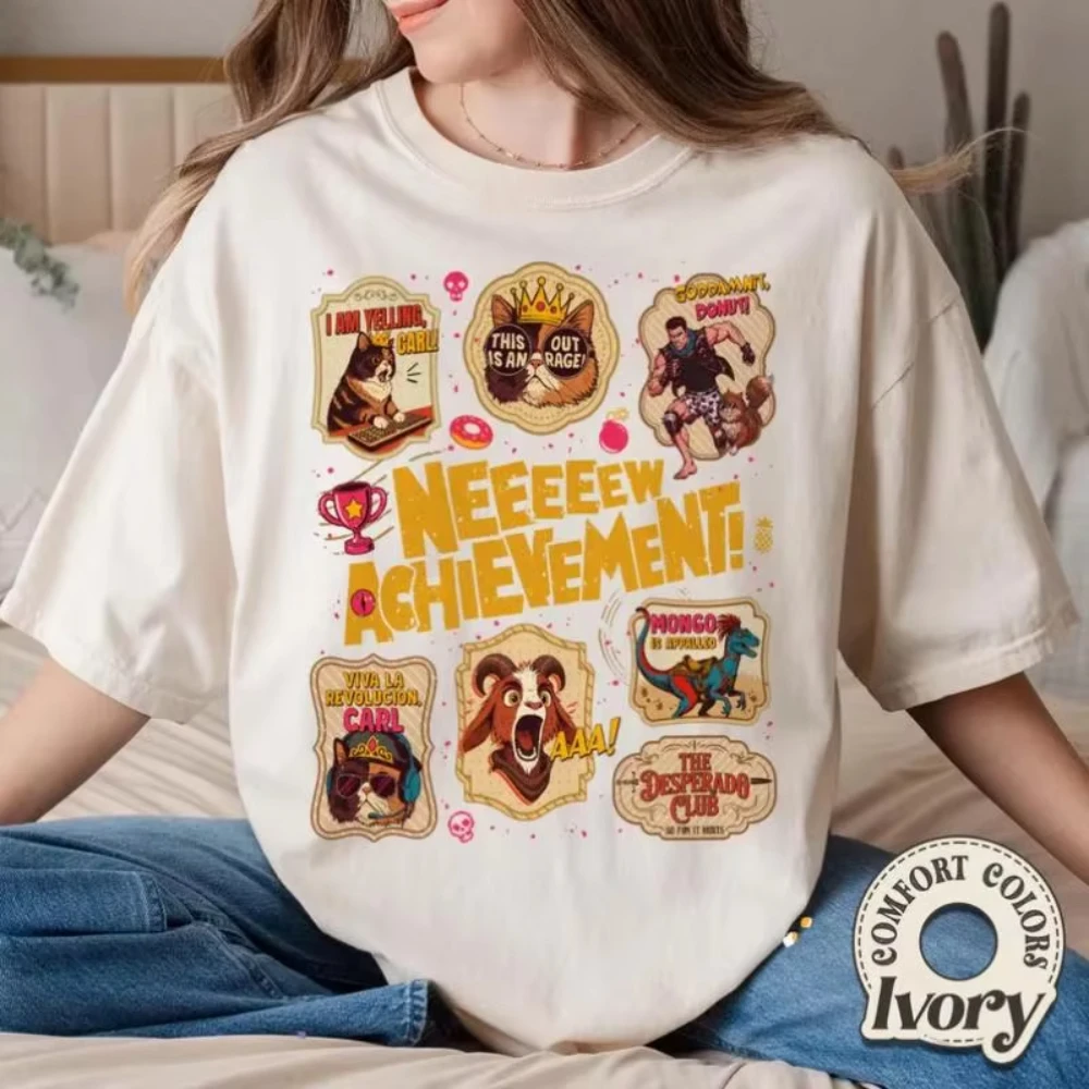 Dungeon Crawler Carl Stamp Book Enthusiast Gift Fantasy Reader Pattern T-shirt Summer Women's Printed T-shirt Street Fashion