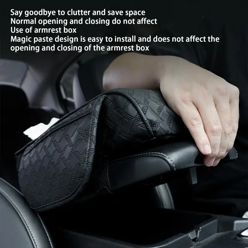 Arm Rest For Car Console Armrest Cushion Pad Tissue Organizer Waterproof Car Armrest Booster Pad For SUV Auto