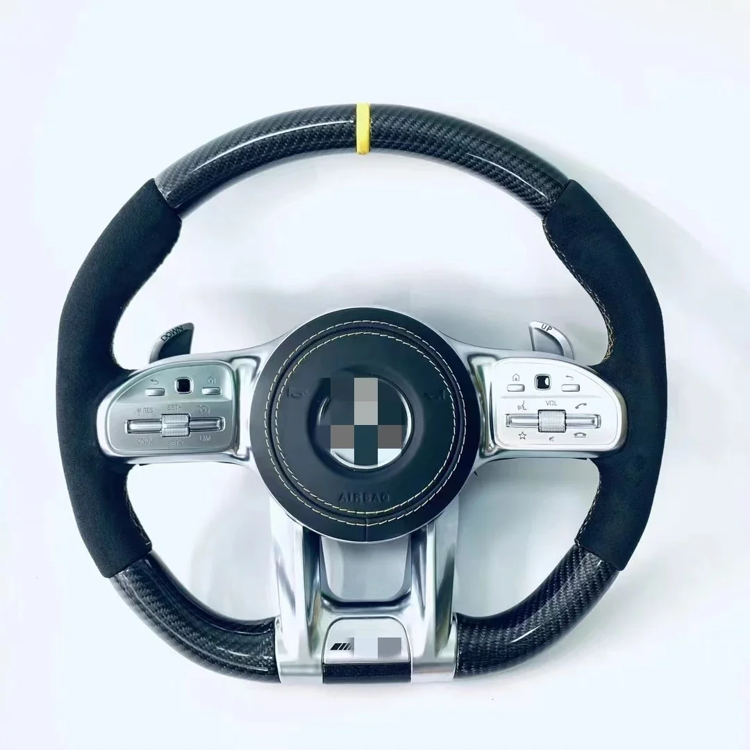 Volante de fibra de carbono com novo design mais vendido para Mercedes Benz W204 W205 W211 AMG GLE CLA