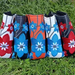 High quality floral embroidery, PU plush golf club cover for free shipping