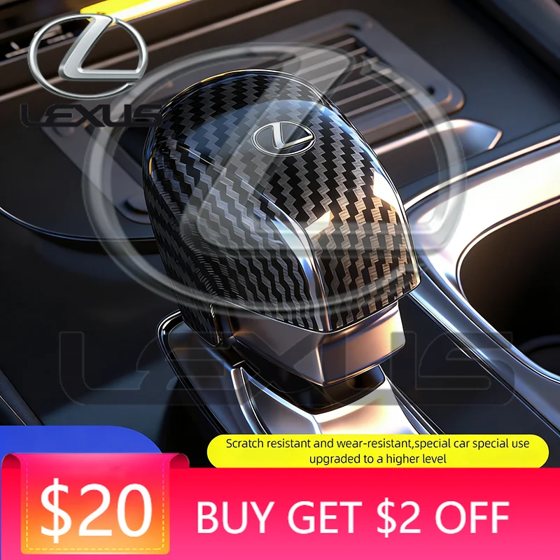 

Защитный колпачок из АБС-пластика с карбоновым покрытием для рычага переключения передач Lexus F SPORT ES RX NX LS UX LM LX GX LC RZ IS CT GS RC H