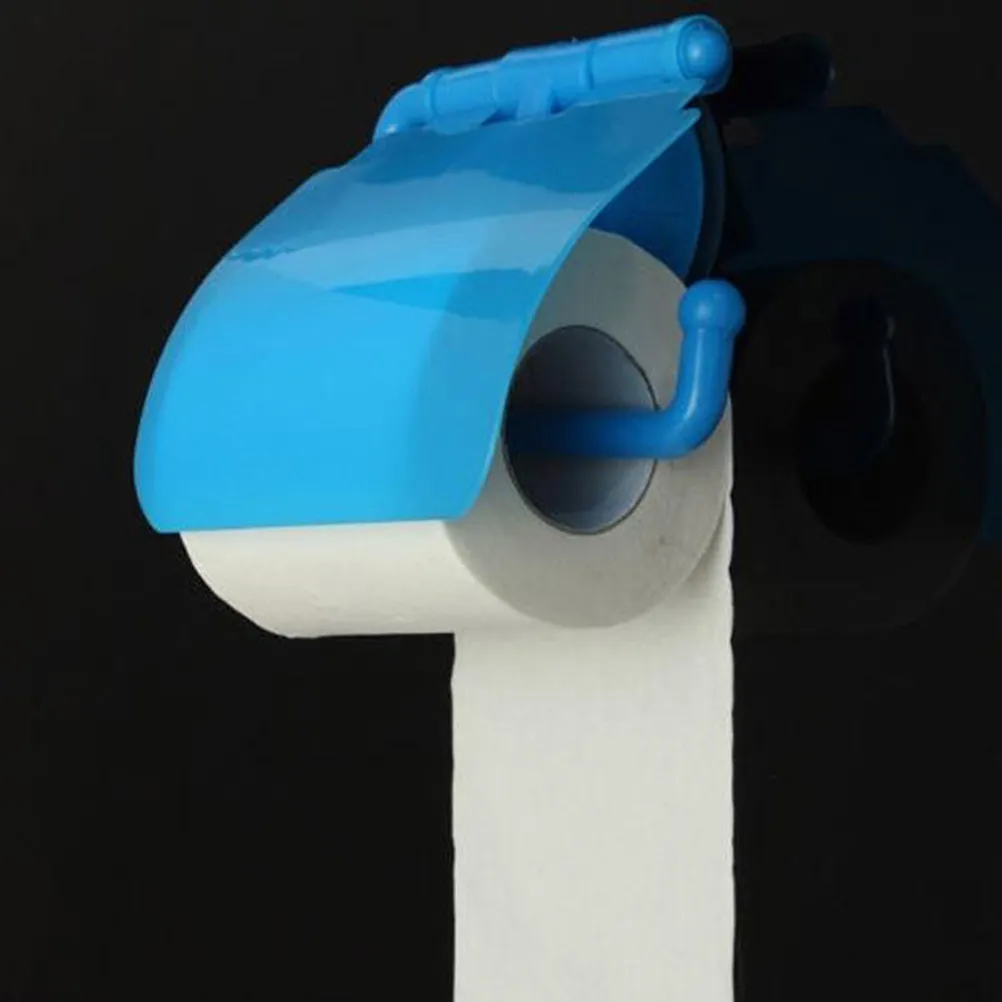 Sucker Tissue Paper Holder Bathroom Plastic Cover U-Type Design Roll Storage Box Toilet Paper Roll Waterproof