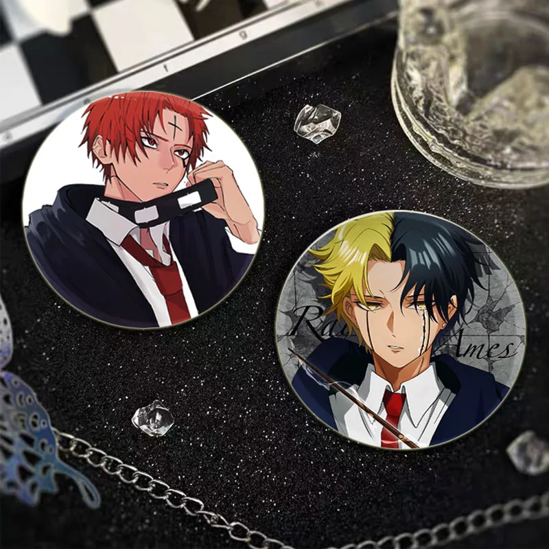 32/44/58mm Anime Mashle Magic and Muscles Cartoon Style Badge Funny Brooches on Backpack Clothes Handmade Round Enamel Pins