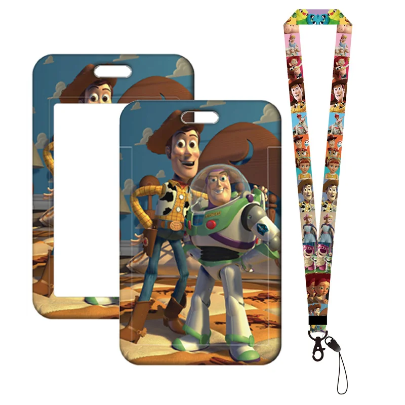 Spielzeug Geschichte Lanyard für Schlüssel bund Kreditkarten halter einziehbare Clip Woody Telefon Seil Buzz Lightyear Hals riemen ID Abzeichen halter