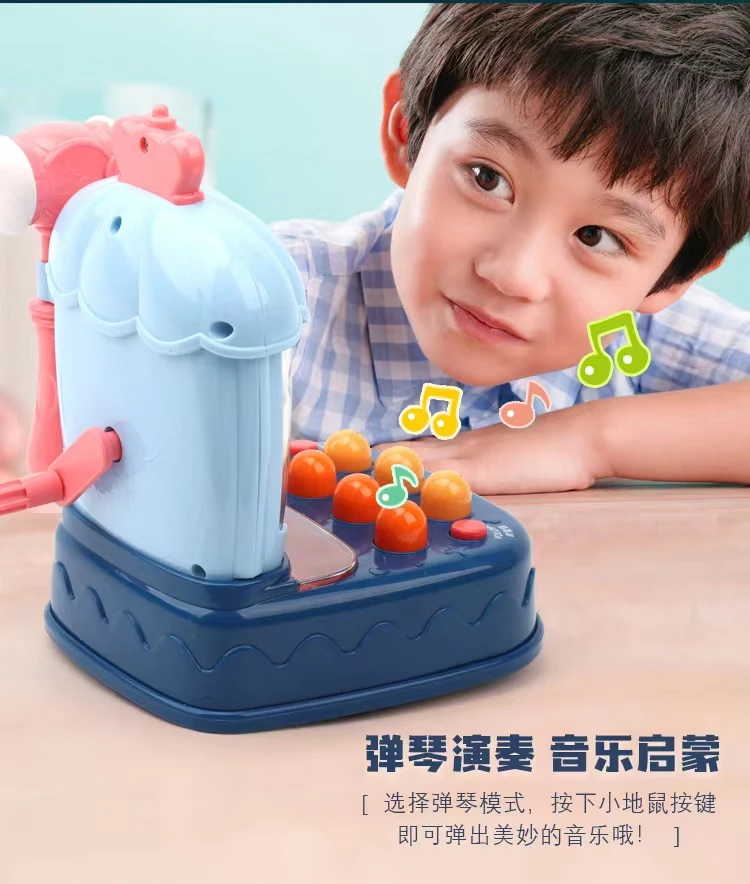 Whac-a-mole classic game toy electric player with light mini game player kids learning education toys for kids board games