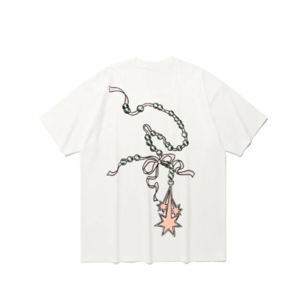 

Trendy Brand Cartoon Printing Summer Comfortable Short-sleeved Men's and Women's Short-sleeved T-shirt Casual Cotton Top