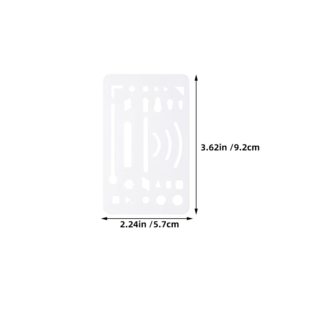 3Pcs Plastic Erasing Shield Drawing Template Drafting Tool Technical Supplies for Engineering Design Building Measuring Rulers