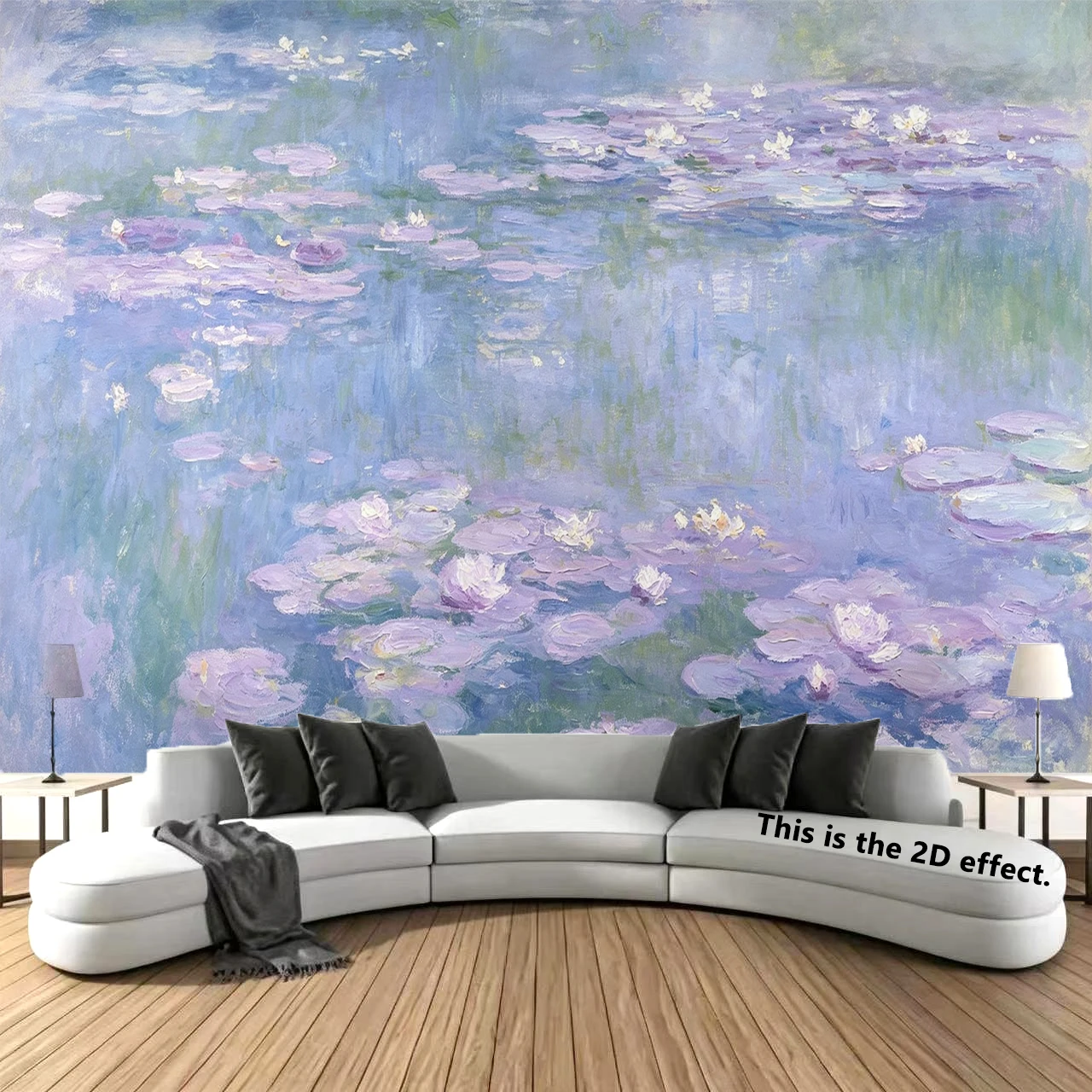 Water Lilies Tapestry Background Cloth Hanging Cloth Bedroom Bedside Decorative Wall Cloth Dormitory Tapestry