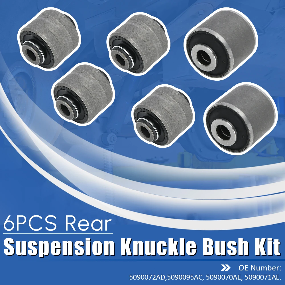 6PCS Vehicle Suspension Knuckle Bush Kit 5090072AD Replacement For Jeep Cherokee/KL 2014-2023 Car Accessories 5090095AC