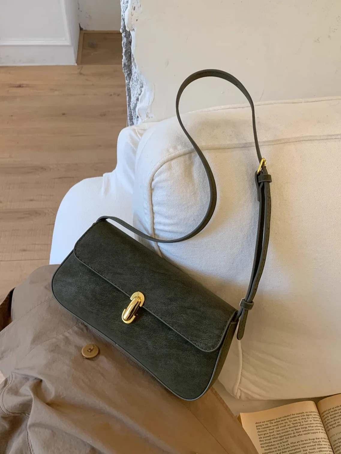 

Sli Small Square Bag Women's Underarm Bag Faionable Matte Crossbody oulder Bag for Autumn Winter Retro Design