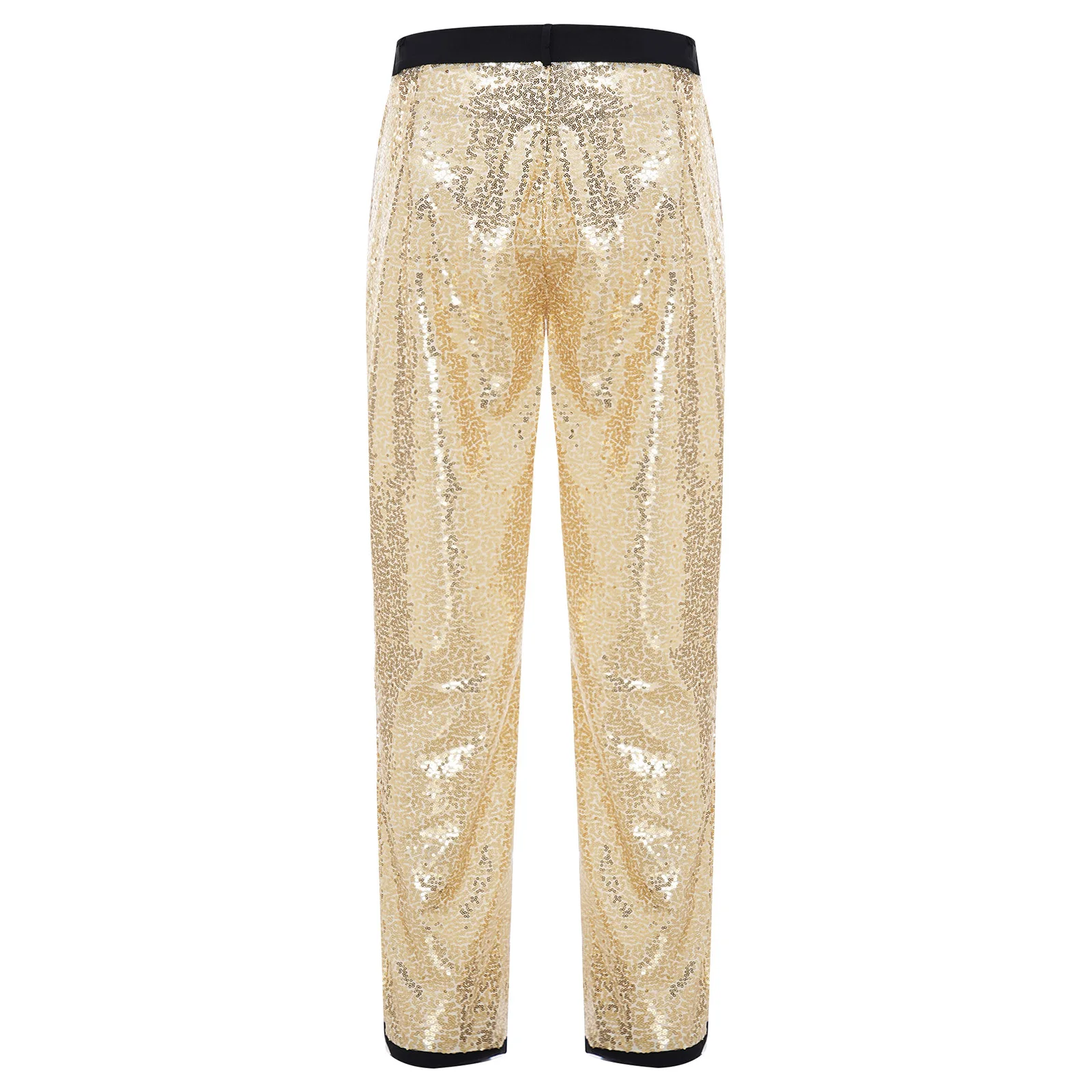 Sequins Pants for Men's Party Retro 70s 80s Disco Outfit Shiny Trousers Male Sequins Long Pants for Club Jazz Rock Music Costume view 5