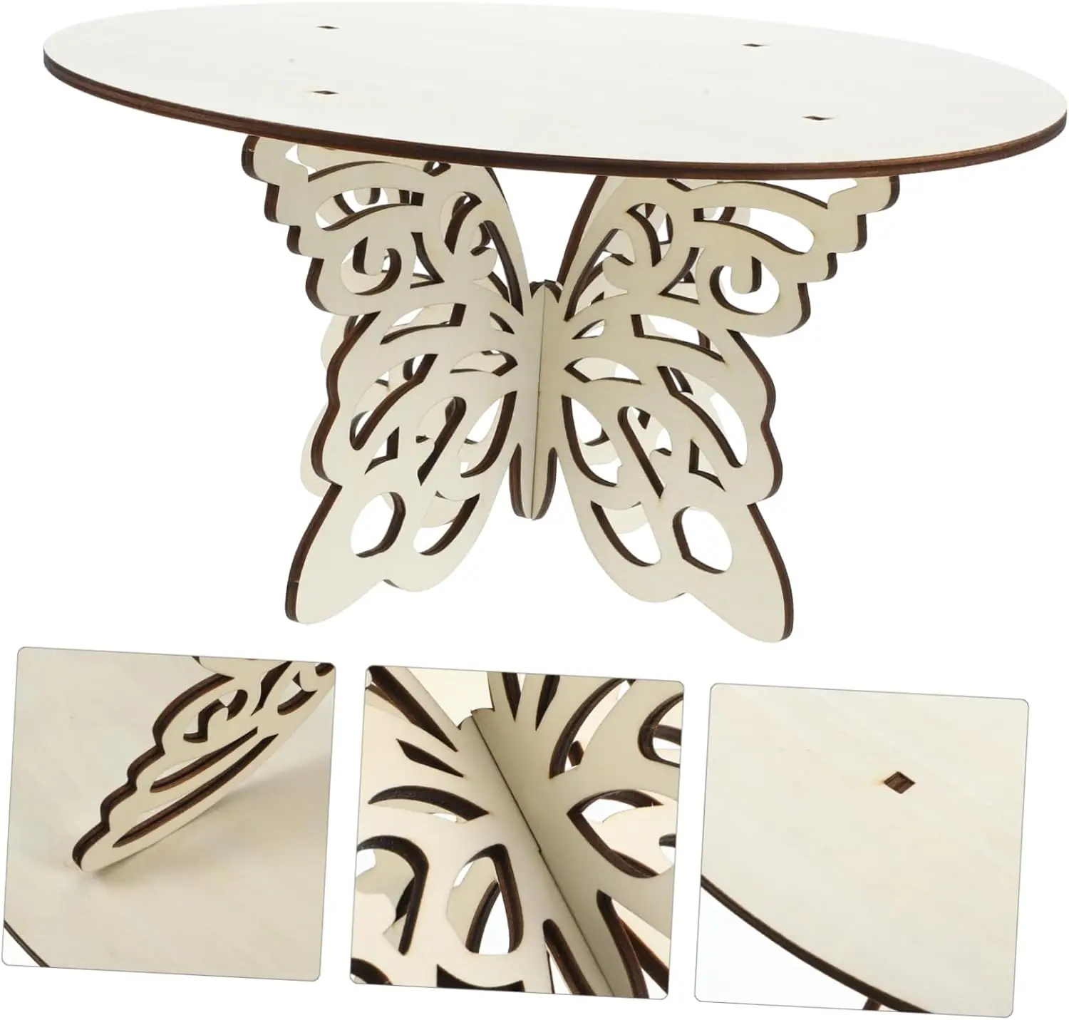 

Nordic Cake Stand Cupcake Holder Stand Rustic Farmhouse Cupcake Stand Wooden Butterfly Dessert Display Stand For Wedding