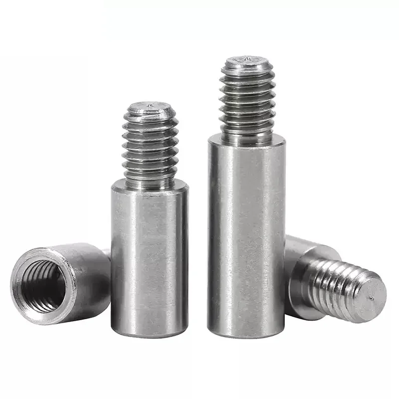 M8 M10*L+12/15mm 304 Stainless Steel Threaded Pillar Round Spacing Screw Single Head Column Length: 15-100 mm