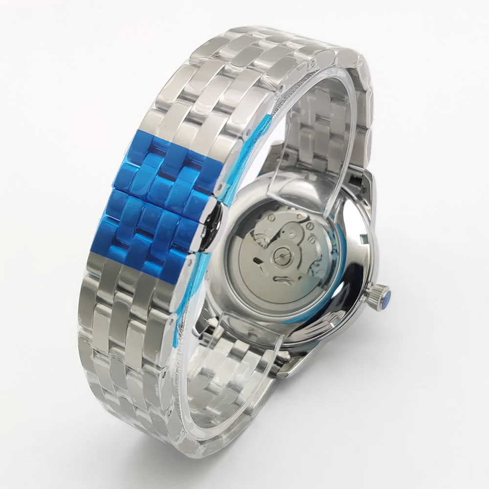 9 Colors 40MM Stainless Steel Case Date Mechanical Watch Business Waterproof NH35 Automatic Men's Watch Reloj view 6