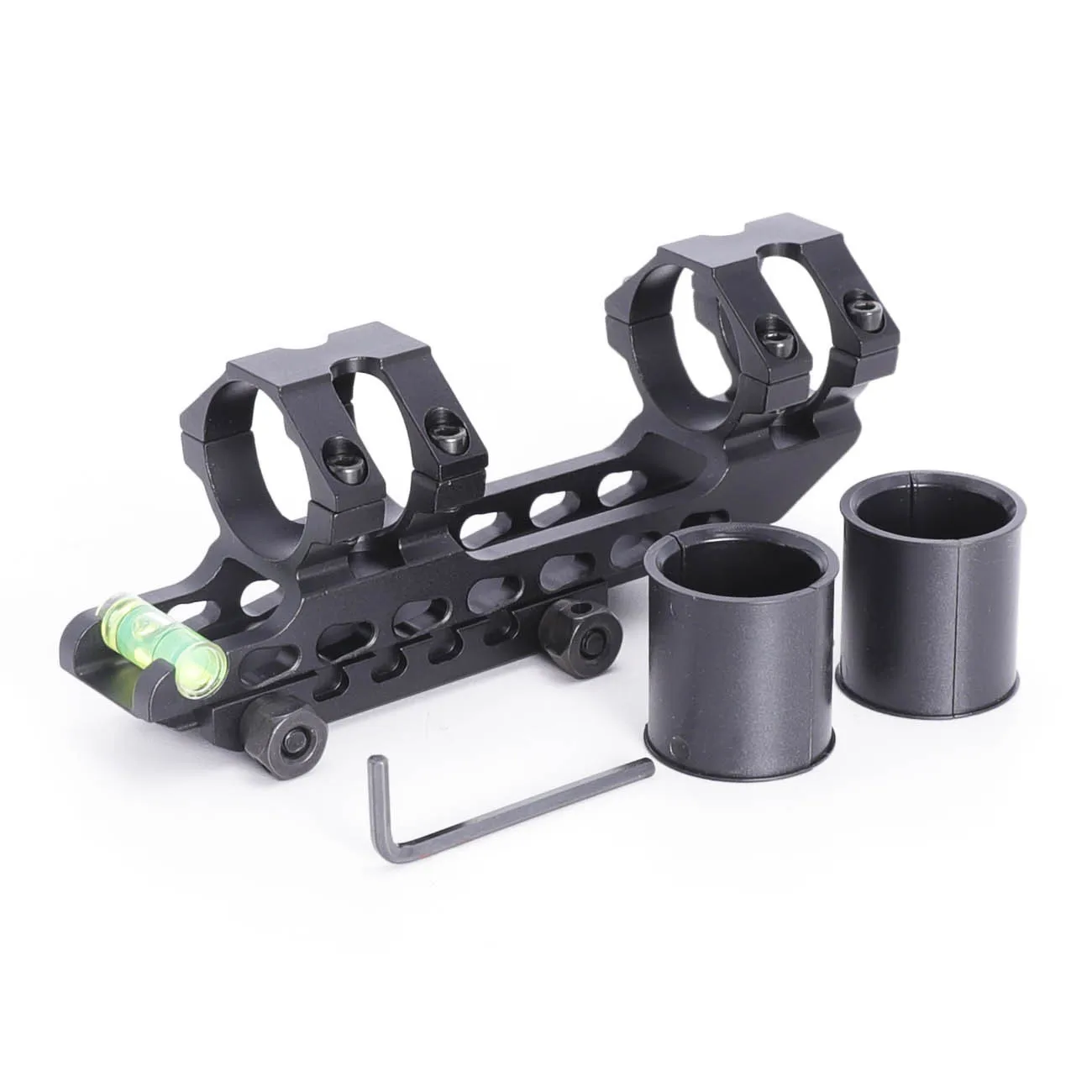 One-piece Rear Extension Sight Bracket Slot Sight Rail 25.4mm or 30mm Pipe Clamp Bracket Aiming Clip with Spirit Level