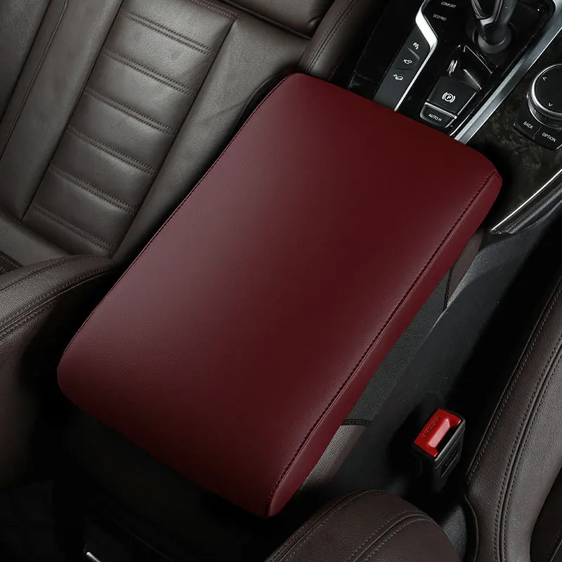 

Universal Car Armrest Pad - Soft Napa Leather, Thick Memory Foam, Extended Design for Comfort & Support (Fits Most Vehicles)