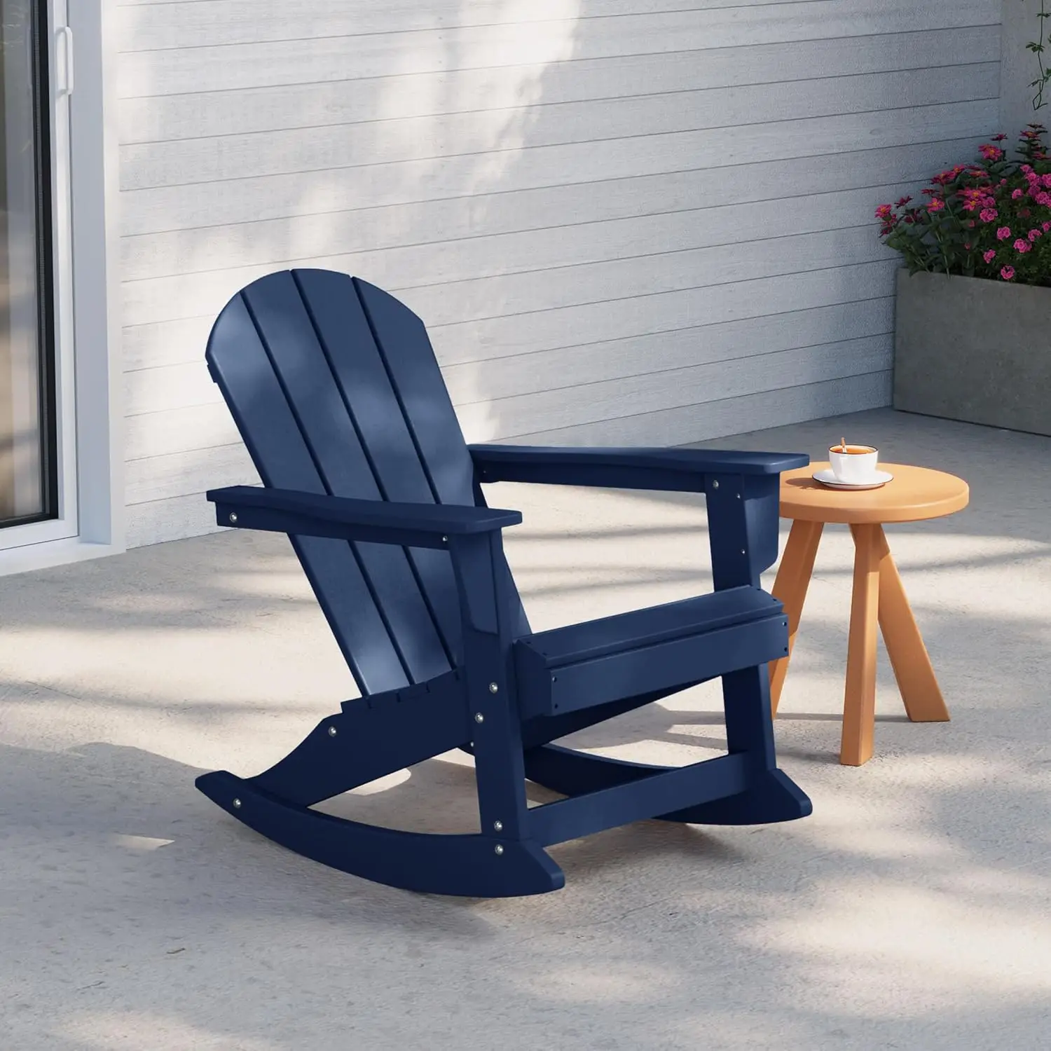 

Кресло-качалка Adirondack из полимерного материала для улицы/патио Malibu, темно-синее