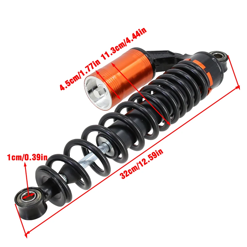 Spring Rear Shock Absorber 290MM With Decorative Airbag Rear