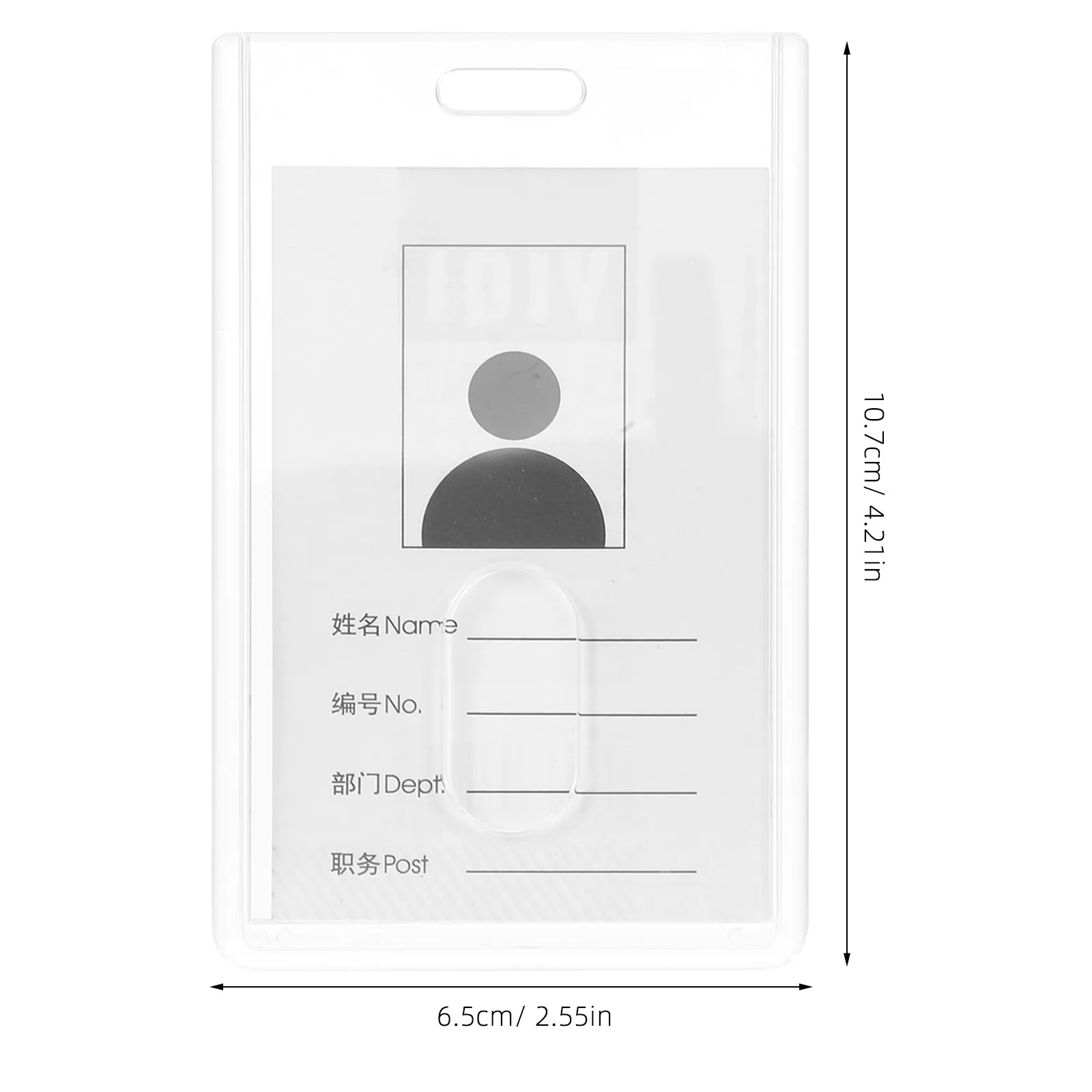 15Pcs Clear Id Card Sleeve Transparent Badge Holder Lightweight Compact Protector for Students Teachers Staff Identification