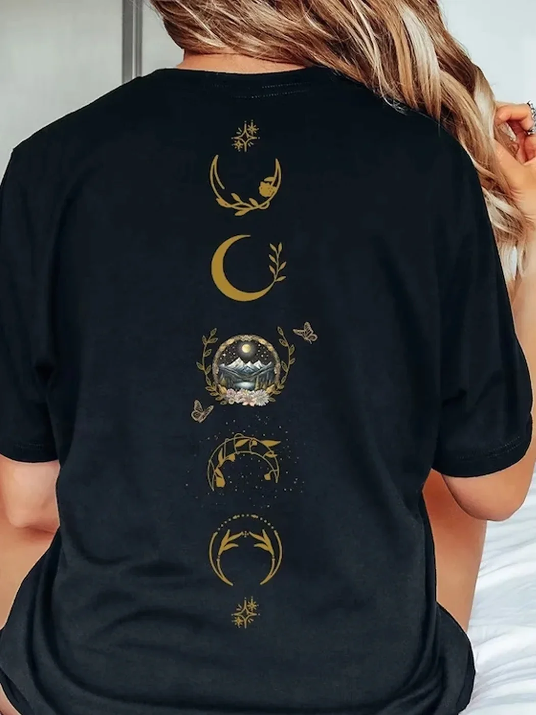 2 Seiten patten Baumwolle T-Shirt Velaris Acotar T-Shirt Velaris Stadt Starlight Retro-Shirt Acotar Velaris Fantasy-Bekleidung Y2k Top