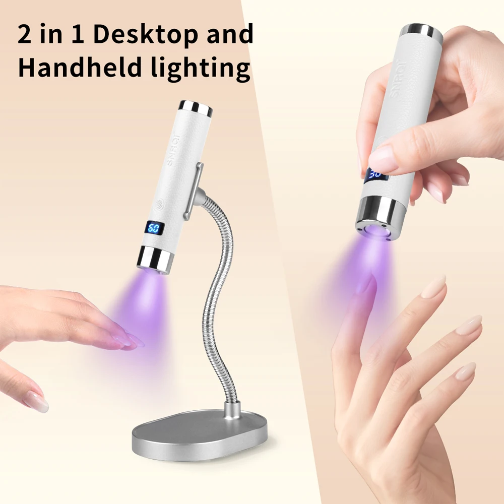 Ai Sensor Nail Lamp UV LED Mini Lamp Rechargeable Cordless Lamp Desktop and Handheld Drying Light Curing All Nail Gel Quickly