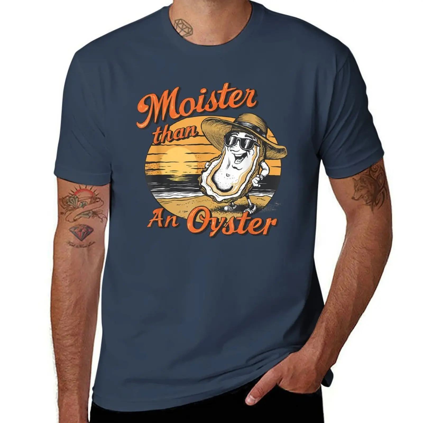 

Moister Than An Oyster Shucking Funny Shellfish Shucker T-Shirt man t shirt luxury t shirts designer T-Shirt
