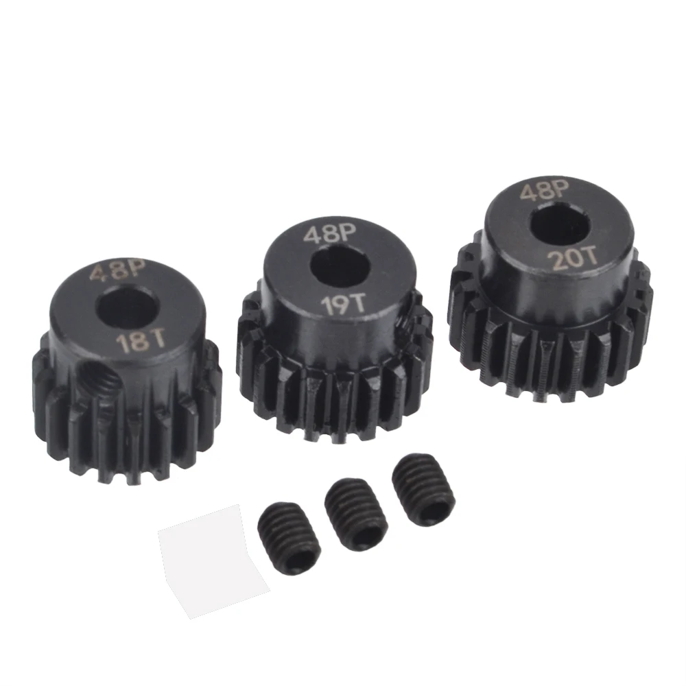 Steel 48DP 18T 19T 20T Pinion Gears for Tamiya BBX BB01 BB-01 1/10 RC Buggy Car