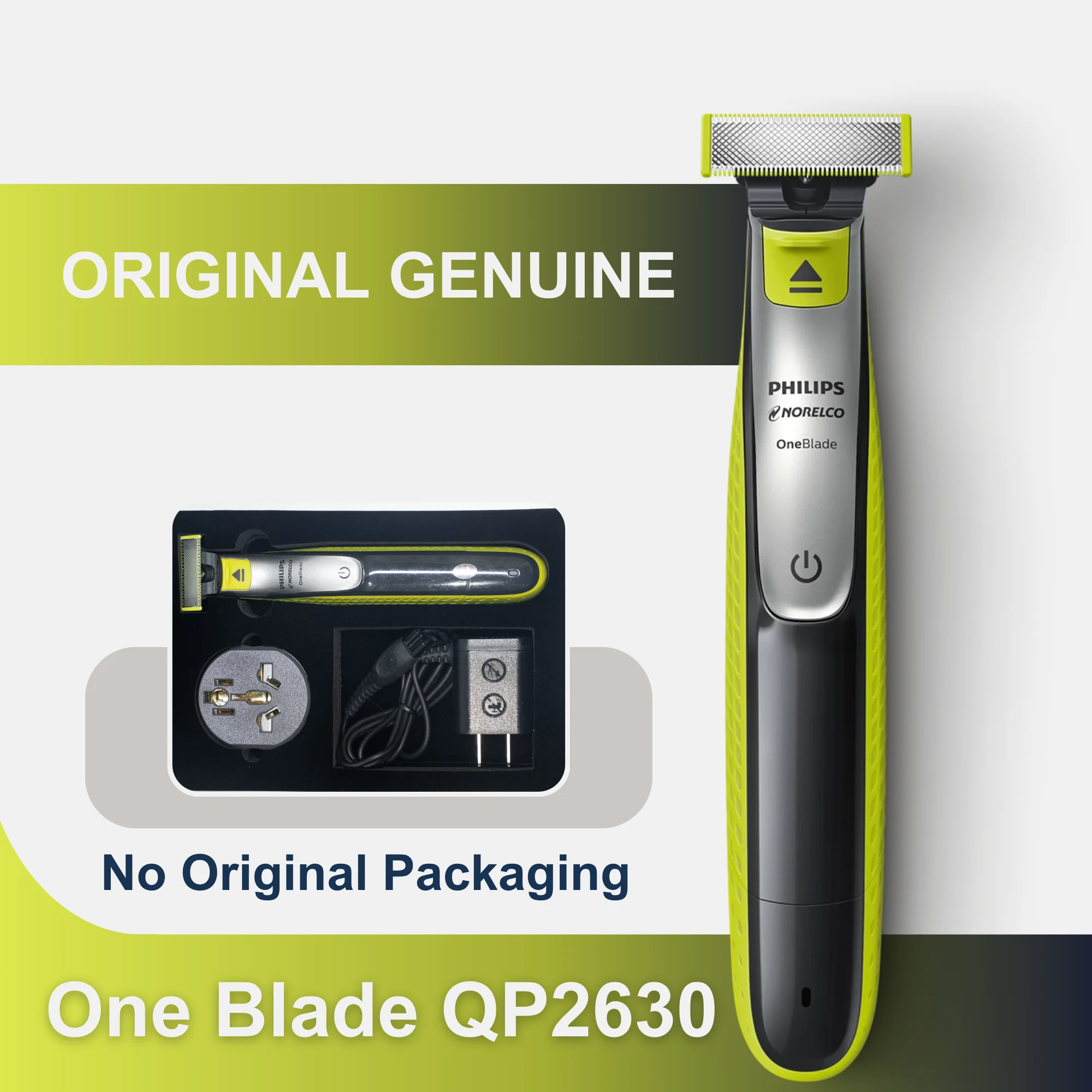 Philips Norelco One Blade QP2630/70, without original box, Wet/Dry, Up to 60 Minutes of Use