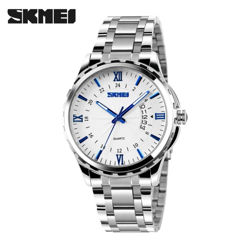 

Skmei Genuine High-End Men's Luminous Week Calendar Watch Steel Band Business Exquisite Waterproof Watch 9069