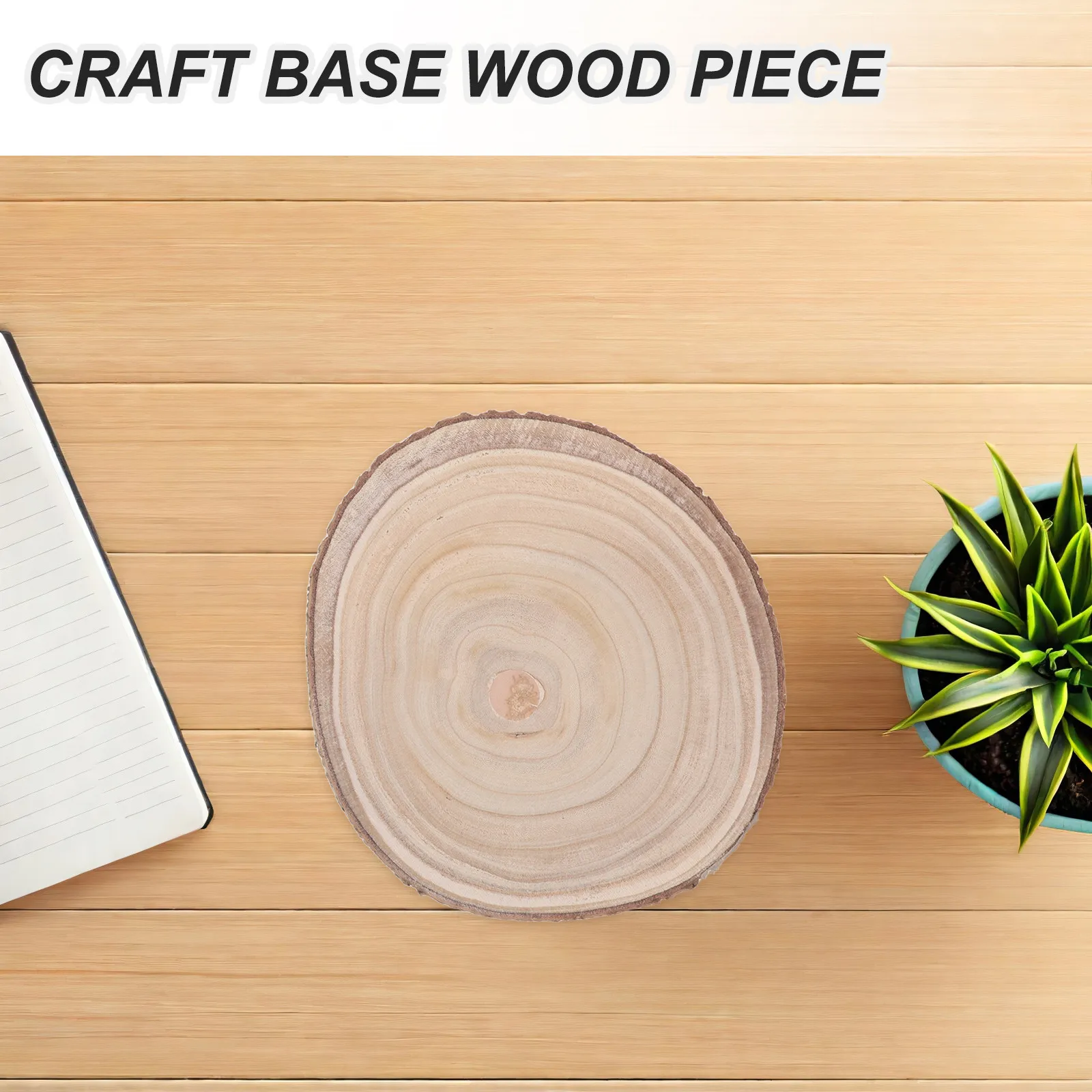 

4Pcs Round Wood Slices Rustic Unpainted Wood Discs Natural Craft Base for Wedding Centerpieces DIY Painting Christmas Birthday