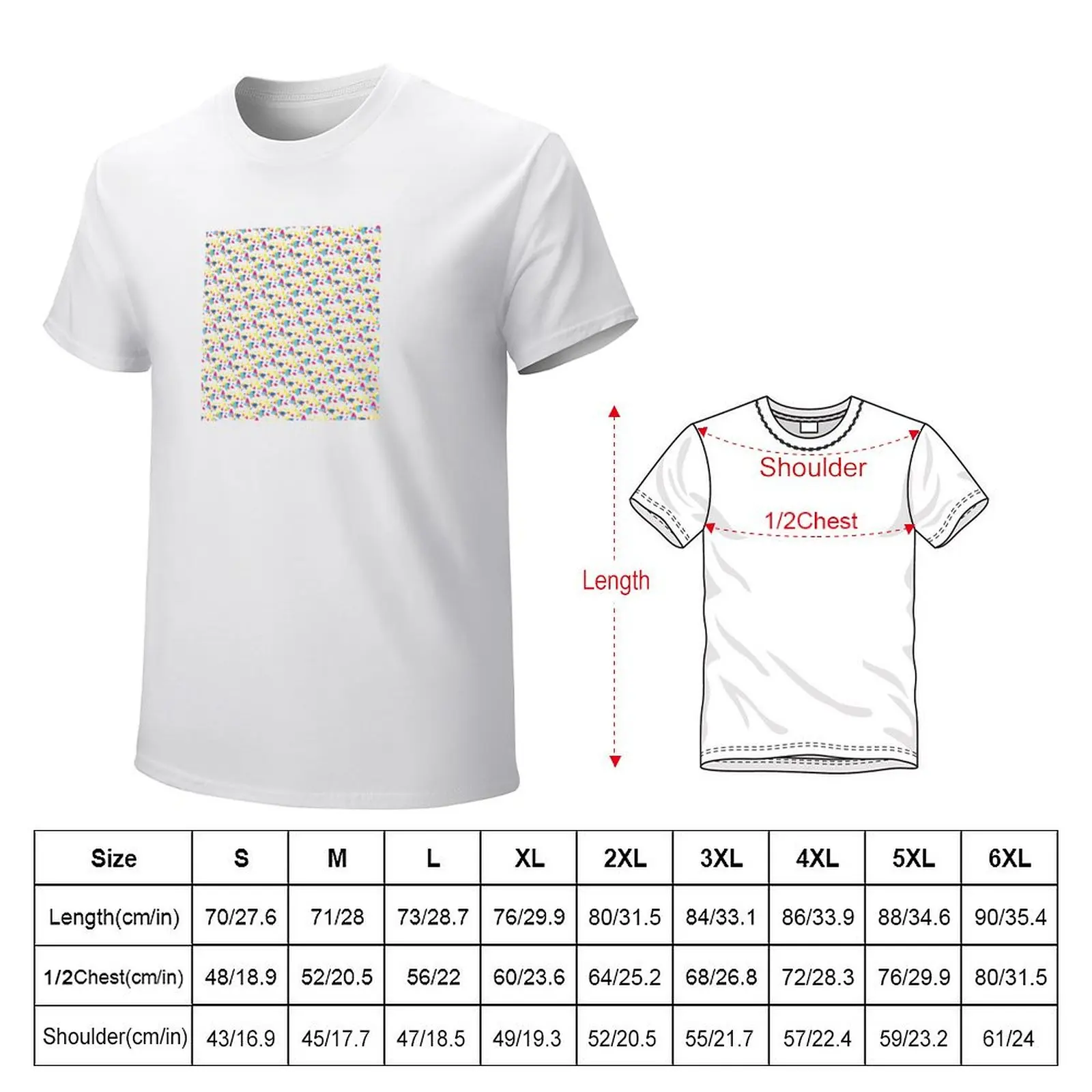 Fresh summer vivid pattern T-Shirt Blouse kawaii clothes oversized graphics t shirt men