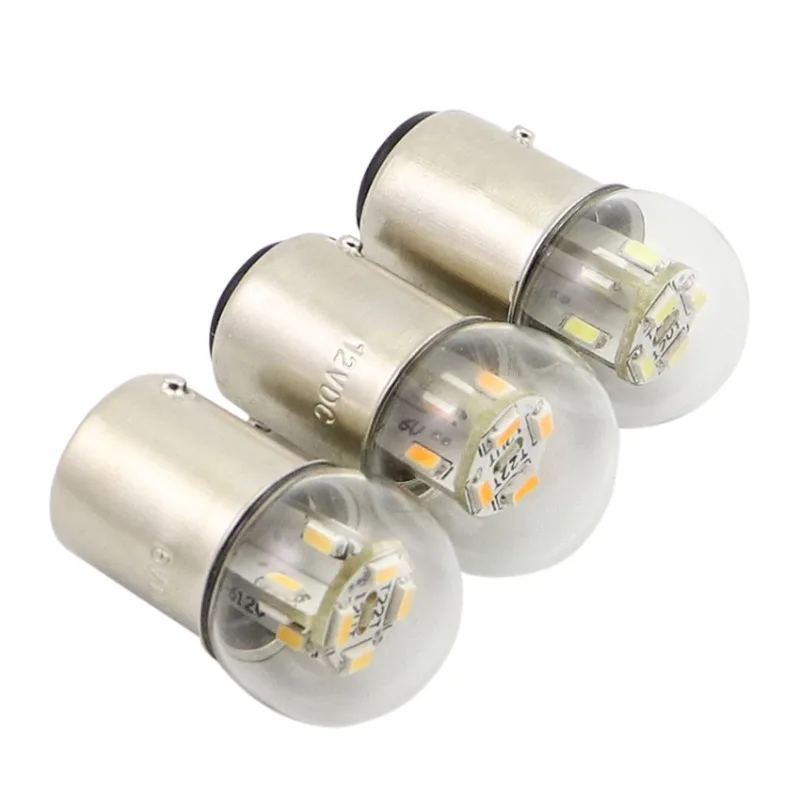 Hot Car Moto LED Parking Tail Reversing Stop Lamp Turn Signal Light 1156 BA15S 1157 BAY15D Ba15d LED Brake Light 12V 24V 48V 2PC