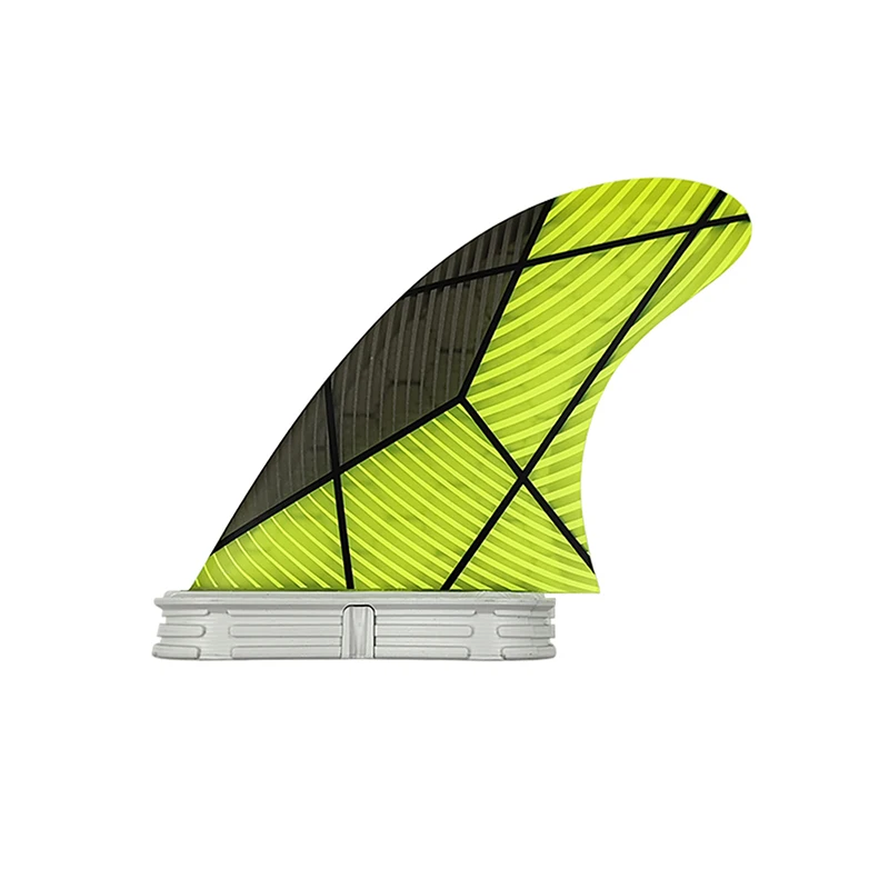 

Черные плавники с желтыми полосами для серфинга UPSURF FCS 2, размеры M/L, для досок Tri Surfboard, двойные крепления, 2 плавника из стекловолокна с сотовой структурой