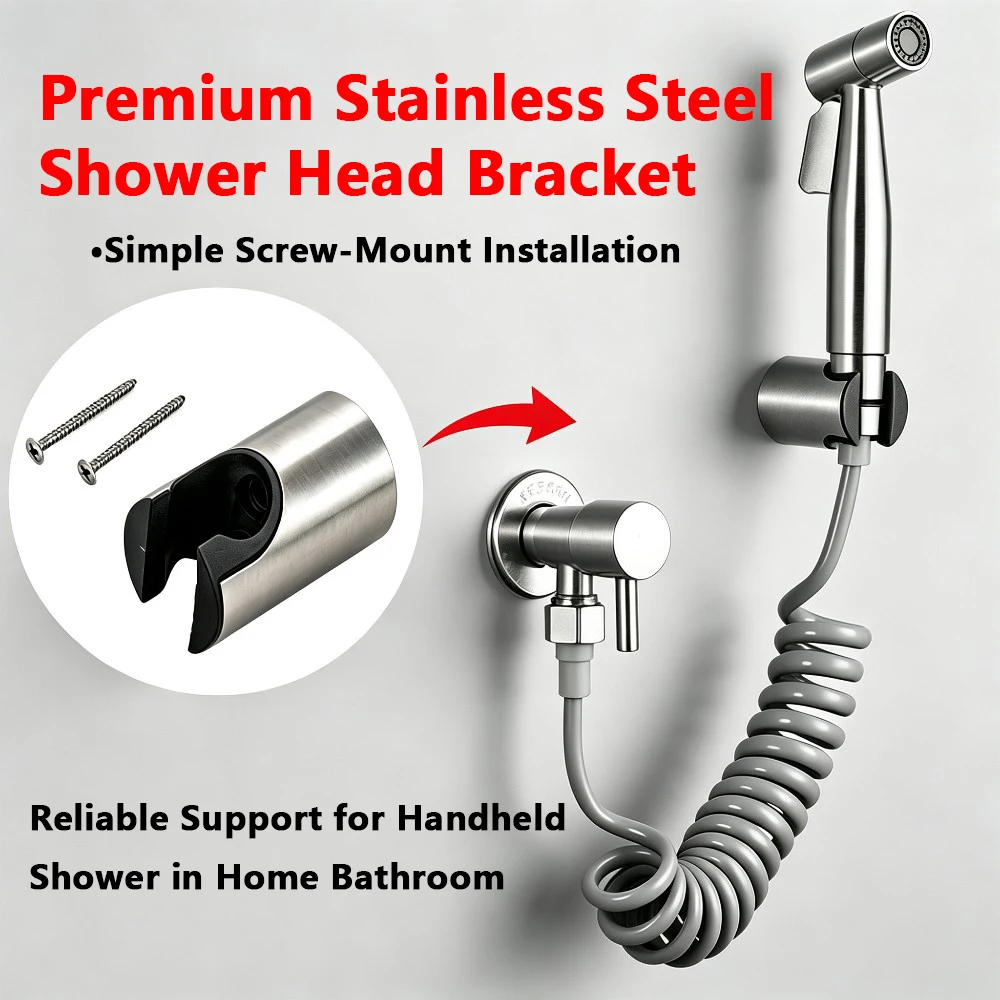 1 PC High-Quality Bathroom Spray Gun Bracket Easy Install Perforated Screws Toilet for Bathroom And Kitchen
