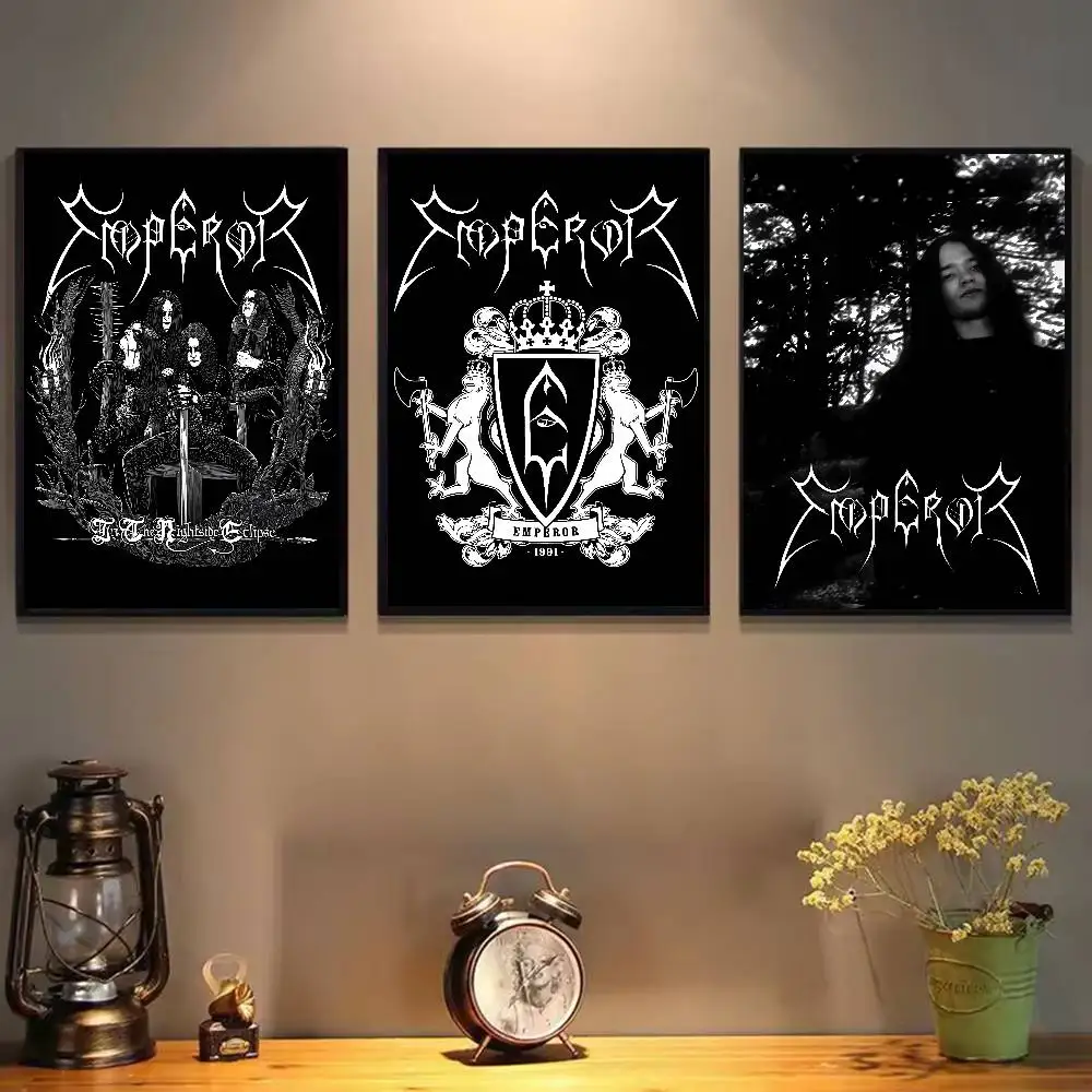 ملصق B-Black M-Metal Band Emperors ملصق فني مع مطبوعات هدية تزيين غرفة النوم وغرفة المعيشة