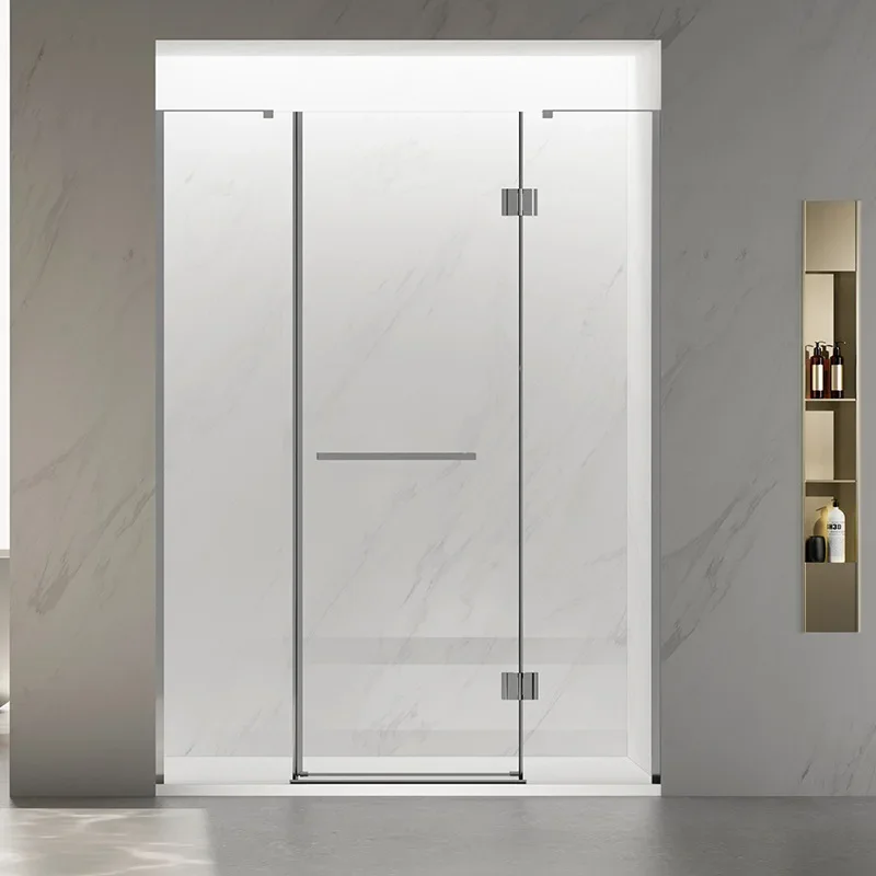 One-character shower room arc fan-shaped household double glass door L-shaped bathroom bath room bath screen